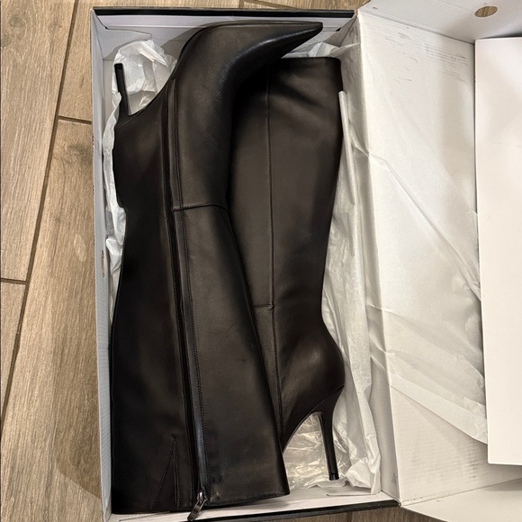 Nine West Gerty black leather Knee High Boots